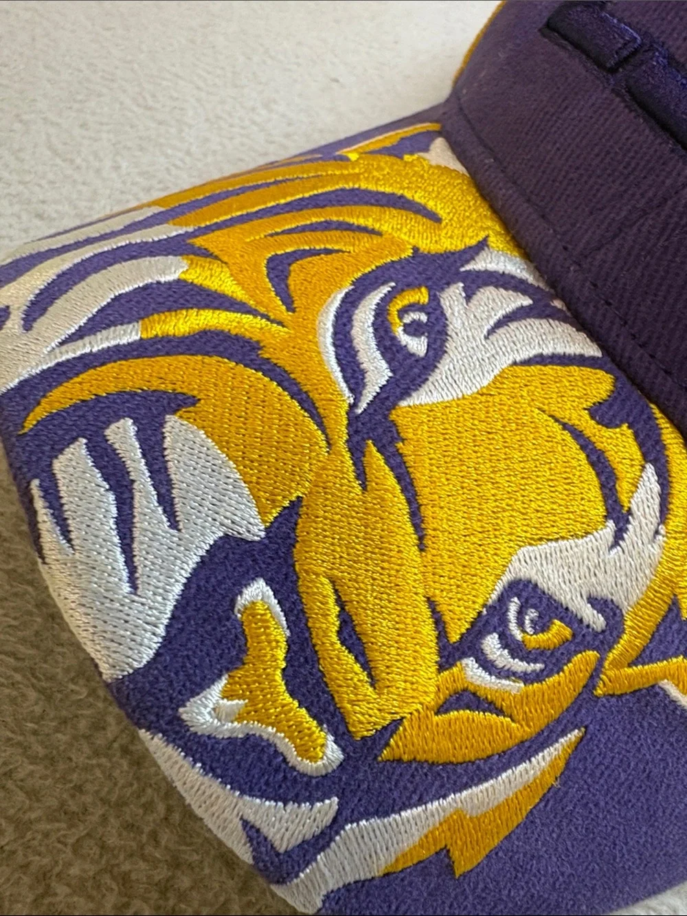 LSU Purple & Gold Tiger Logo Baseball Cap